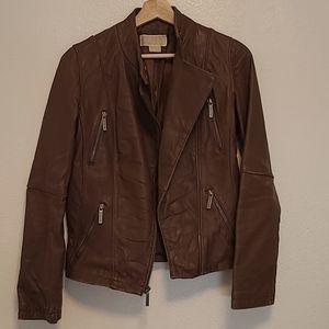 Michael Kors Leather Brown Jacket